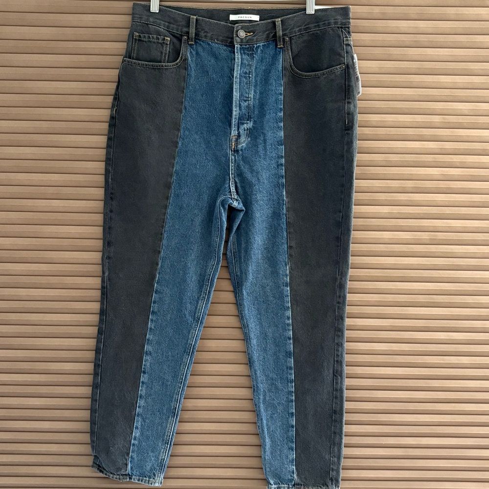 PacSun Women's Two-Tone Straight Leg Jeans